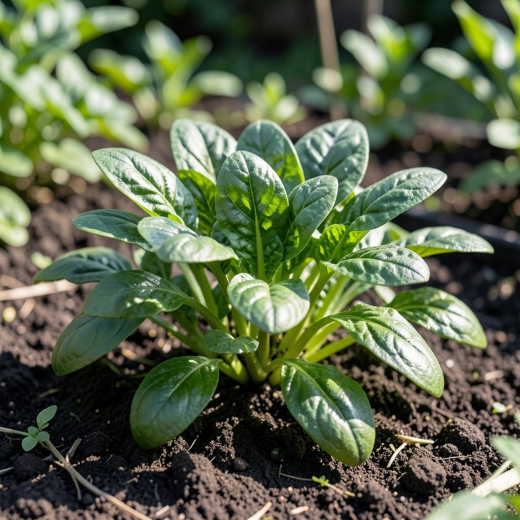 Triangle Spinach Leaves: Visual Guide to Early Identification and Organic Control