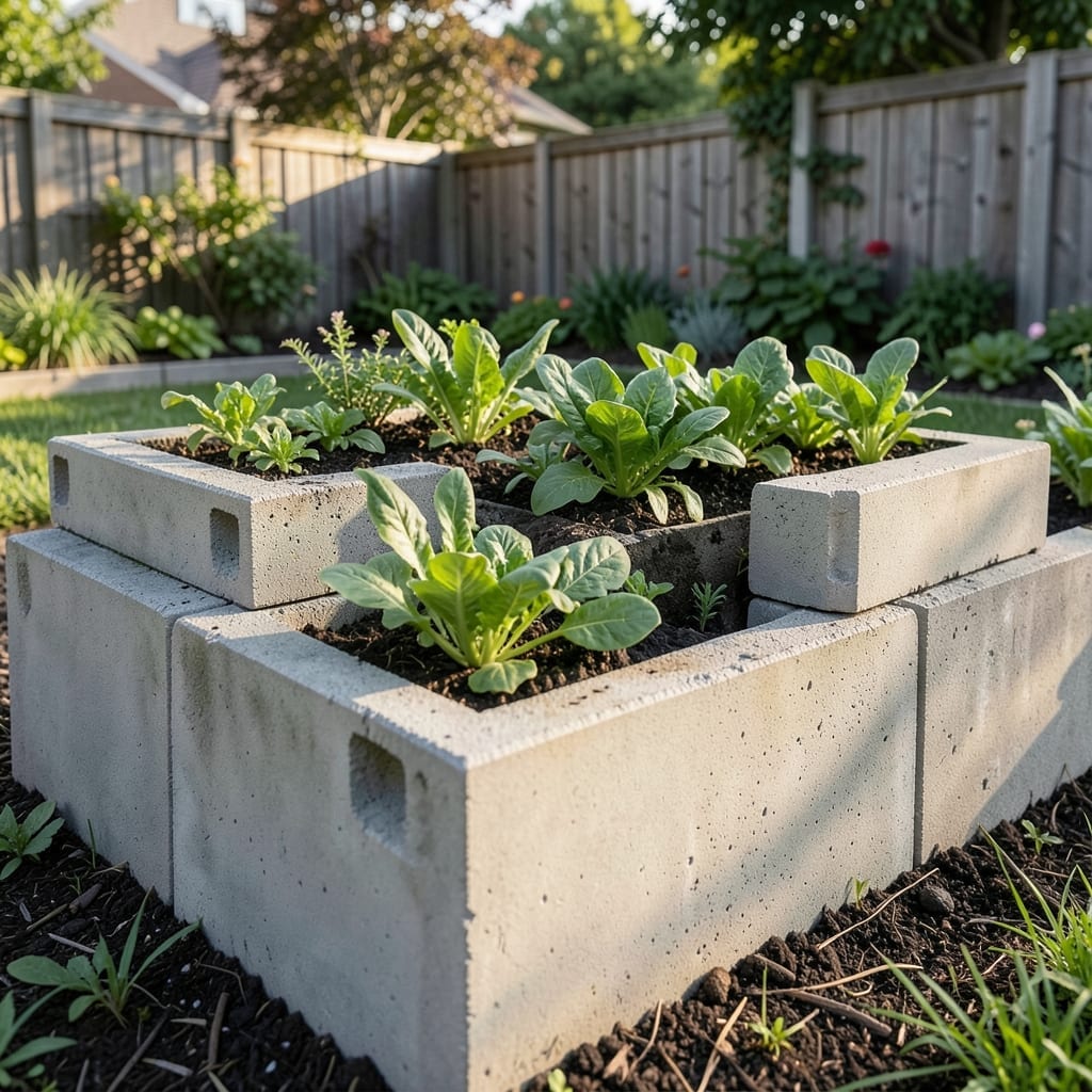 Cinder Block Raised Beds