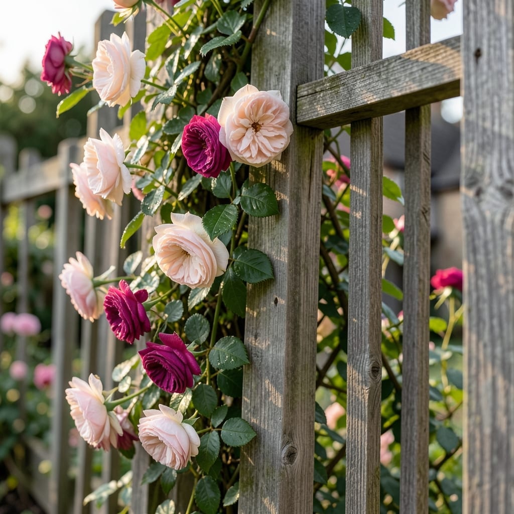 Trellis with Climbing Roses
