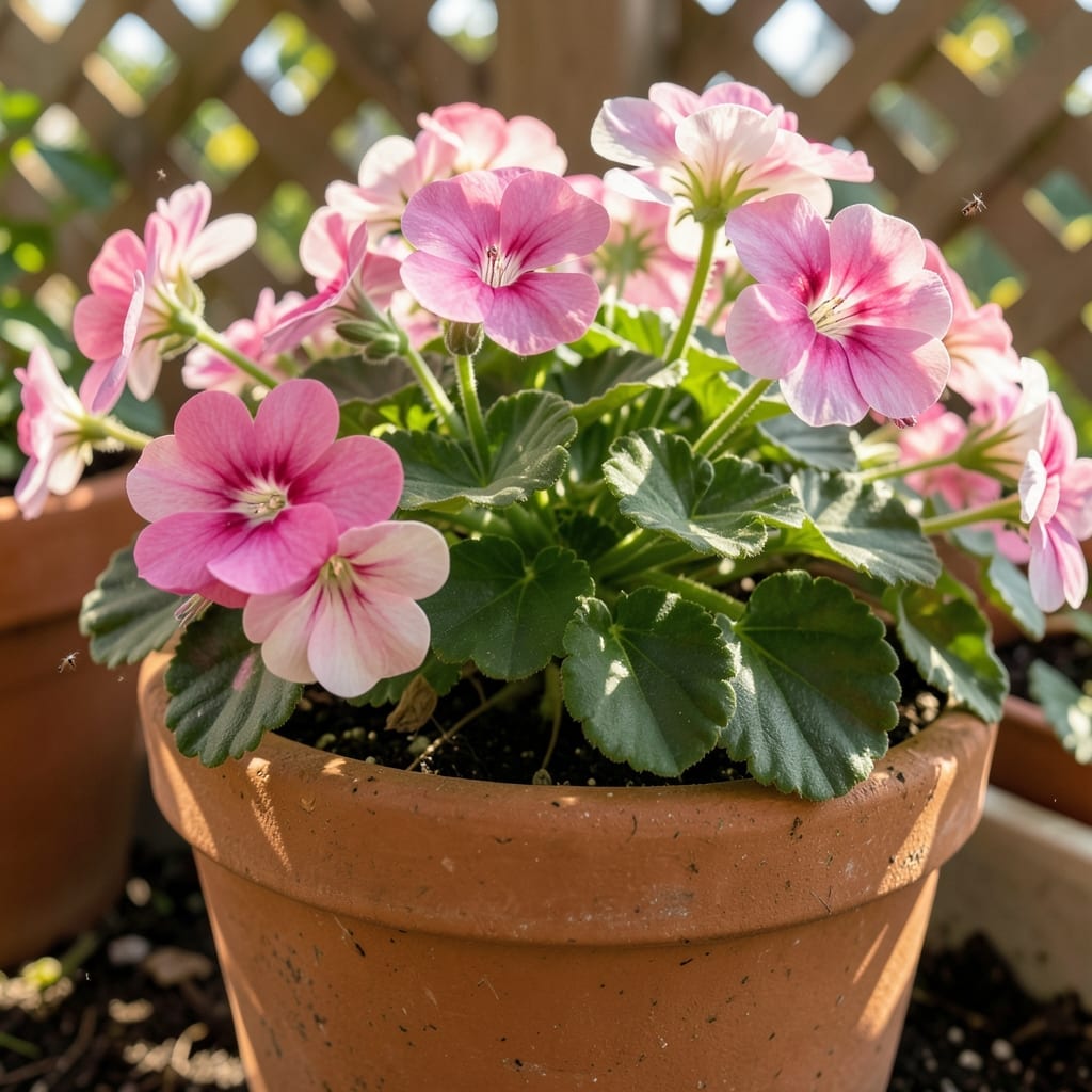 Geraniums with Gnat Repelling Scent