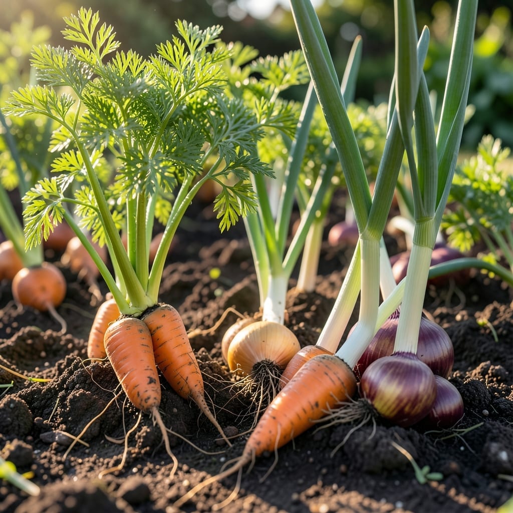 Carrots with Onions and Leeks