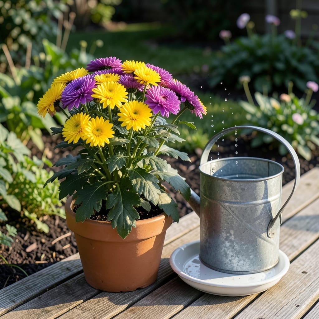 How to Water Mums Potted: Keep Blooms Thriving All Season