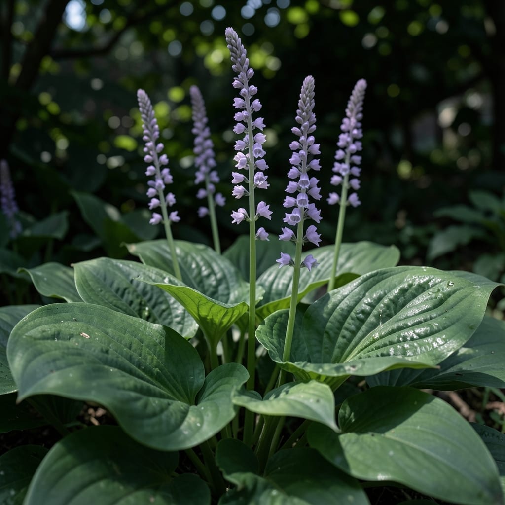 Hosta with Lavender Blooms