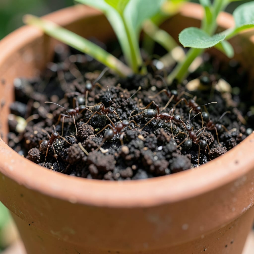 Ants Nest in Flower Pot: Safe Eviction Without Harming Plants