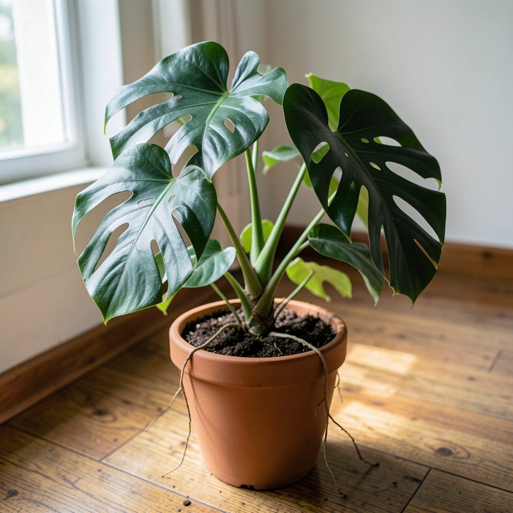 Monstera Deliciosa Leaves Curling: Light Stress or Root Issues and Fixes Monstera Deliciosa Leaves Curling: Light Stress or Root Issues and Fixes
