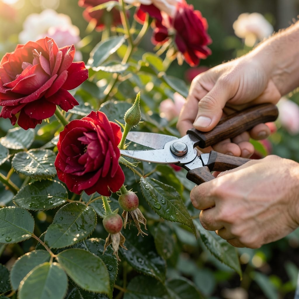 Deadheading Roses for Continuous Blooms