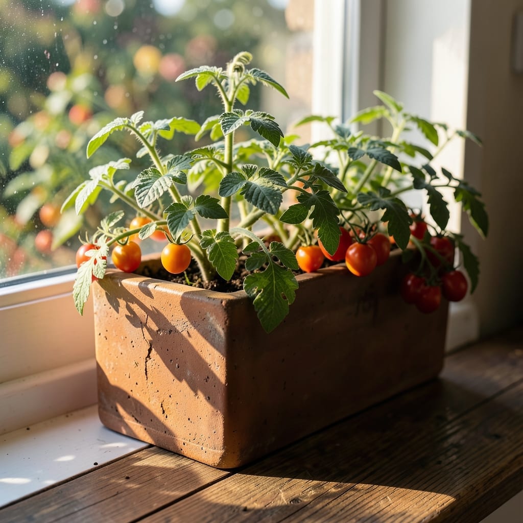 Window Box Tomato Garden