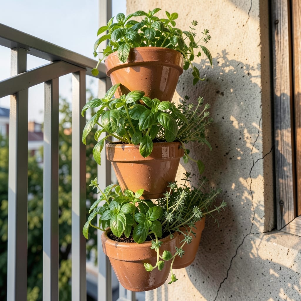 Hanging Rail Herb Garden