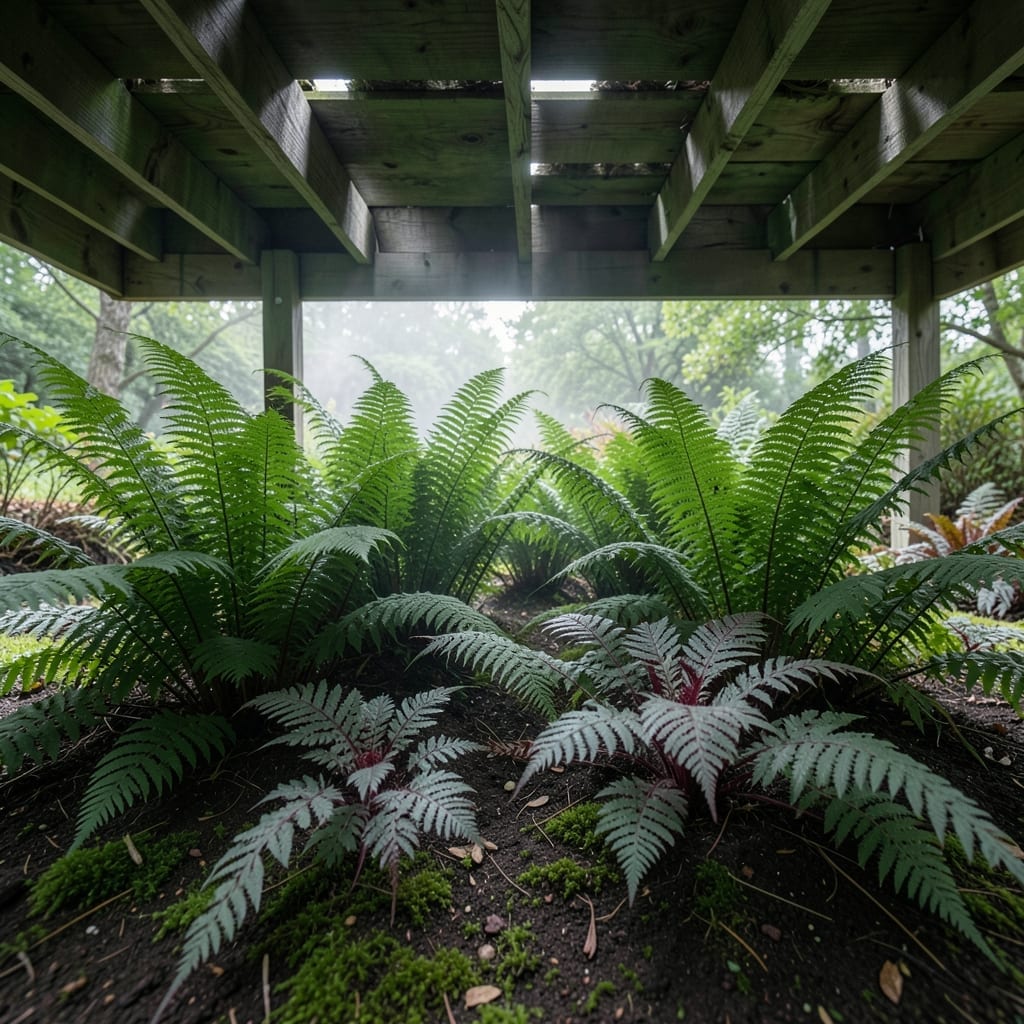 Lush Fern Garden Bed