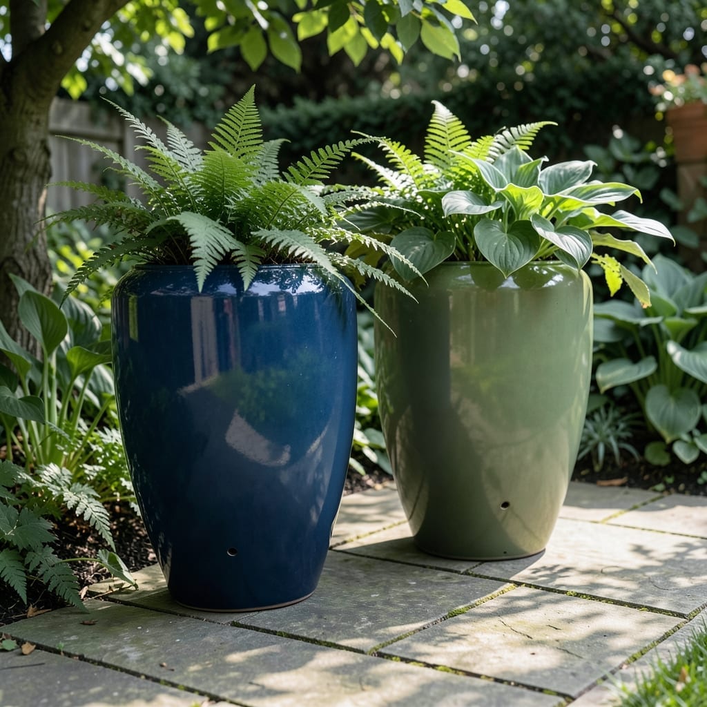 Glazed Ceramic Urn Planters