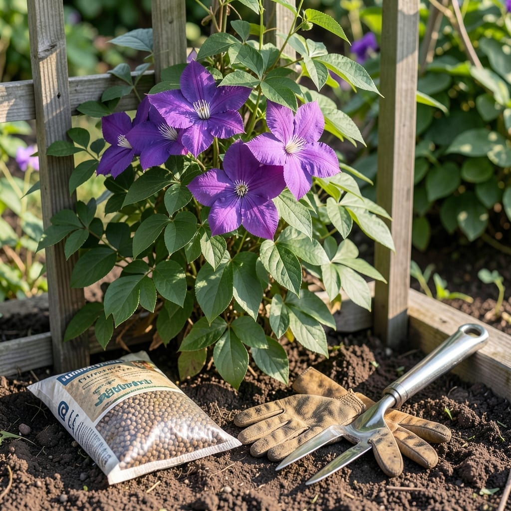 Feeding Clematis Plants: Seasonal Fertilizer Schedule for Thriving Vines