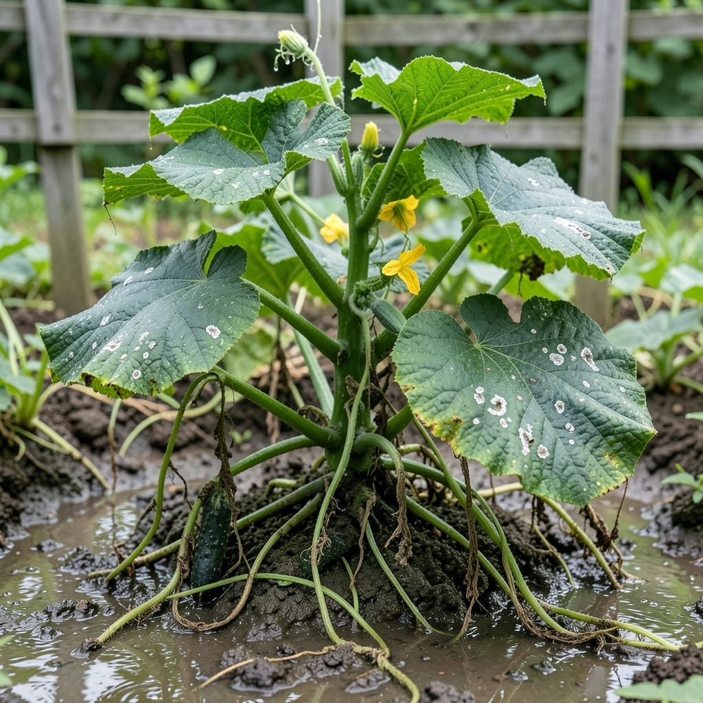 Overwatered Cucumber Plants: Wilting Leaves and Root Rot Revival