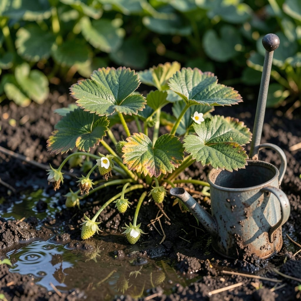 Leaf Overwatered Strawberries: Wilting Rescue and Prevention Guide Leaf Overwatered Strawberries: Wilting Rescue and Prevention Guide