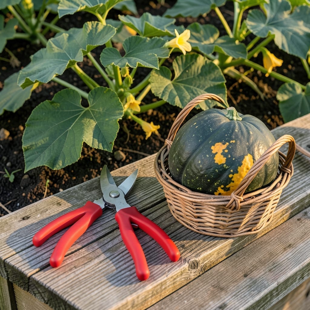 Ripe Acorn Squash: Harvest at the Stem Slip Point Ripe Acorn Squash: Harvest at the Stem Slip Point