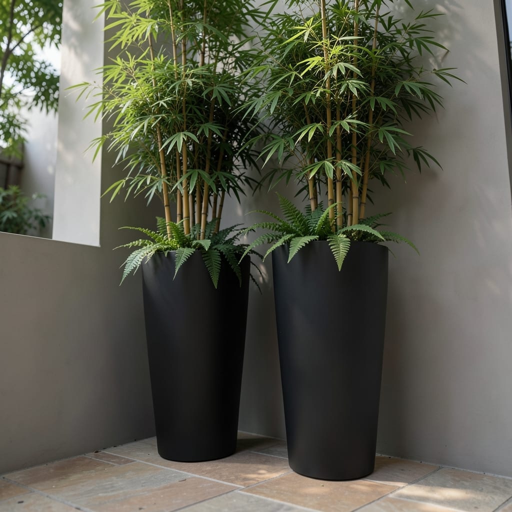 Fiberglass Tall Column Planters