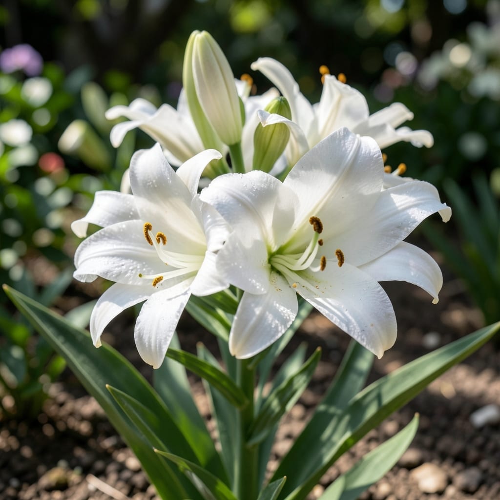 Pure White Casablanca Lilies