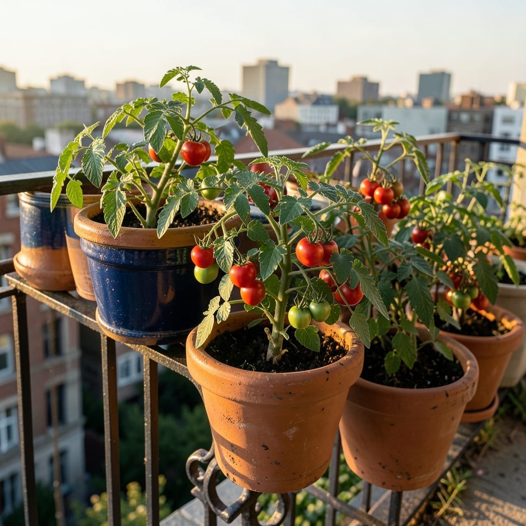 Container Tomato Balcony Garden