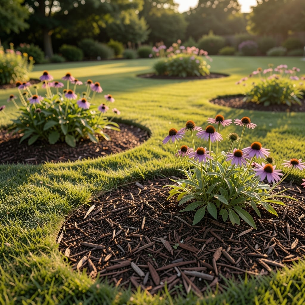 Mulched Flower Bed Islands