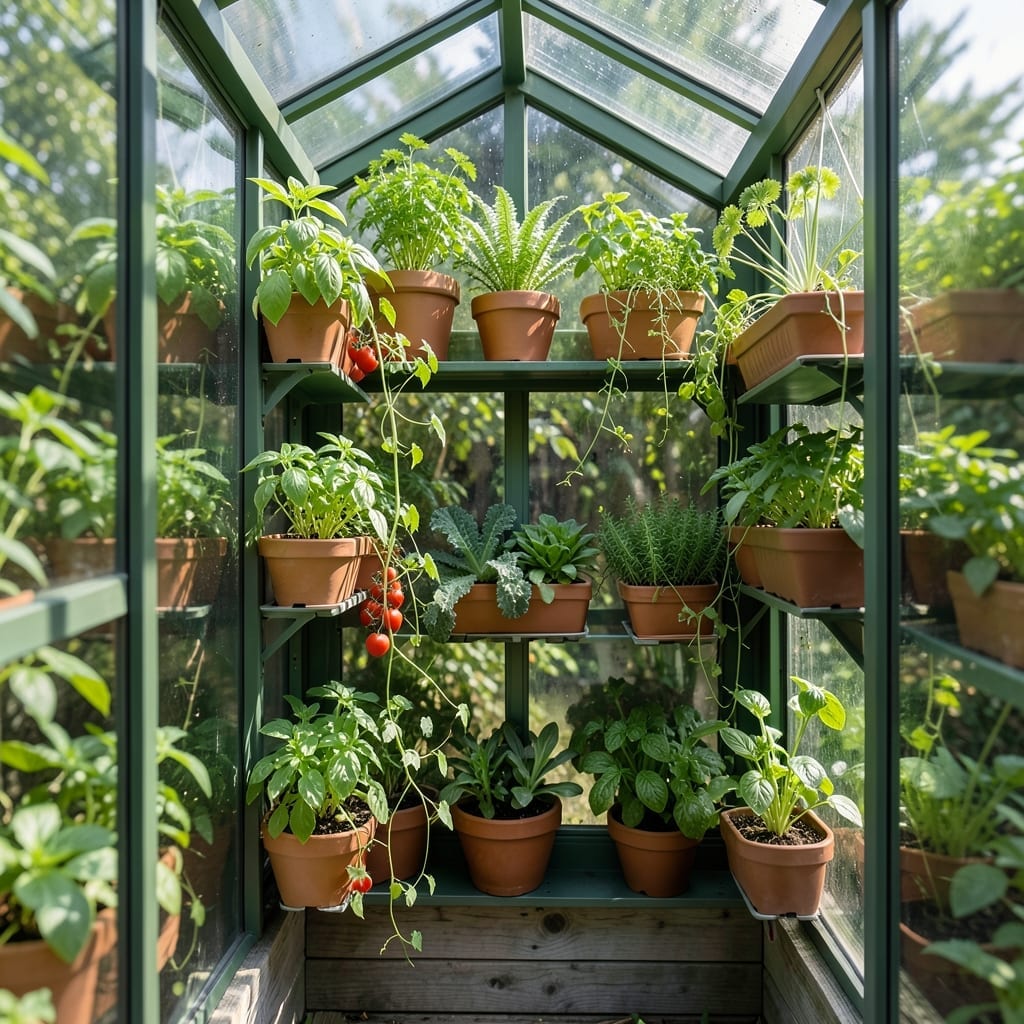 Greenhouse with Vertical Gardening