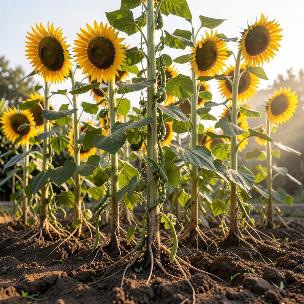 Beans and Sunflowers