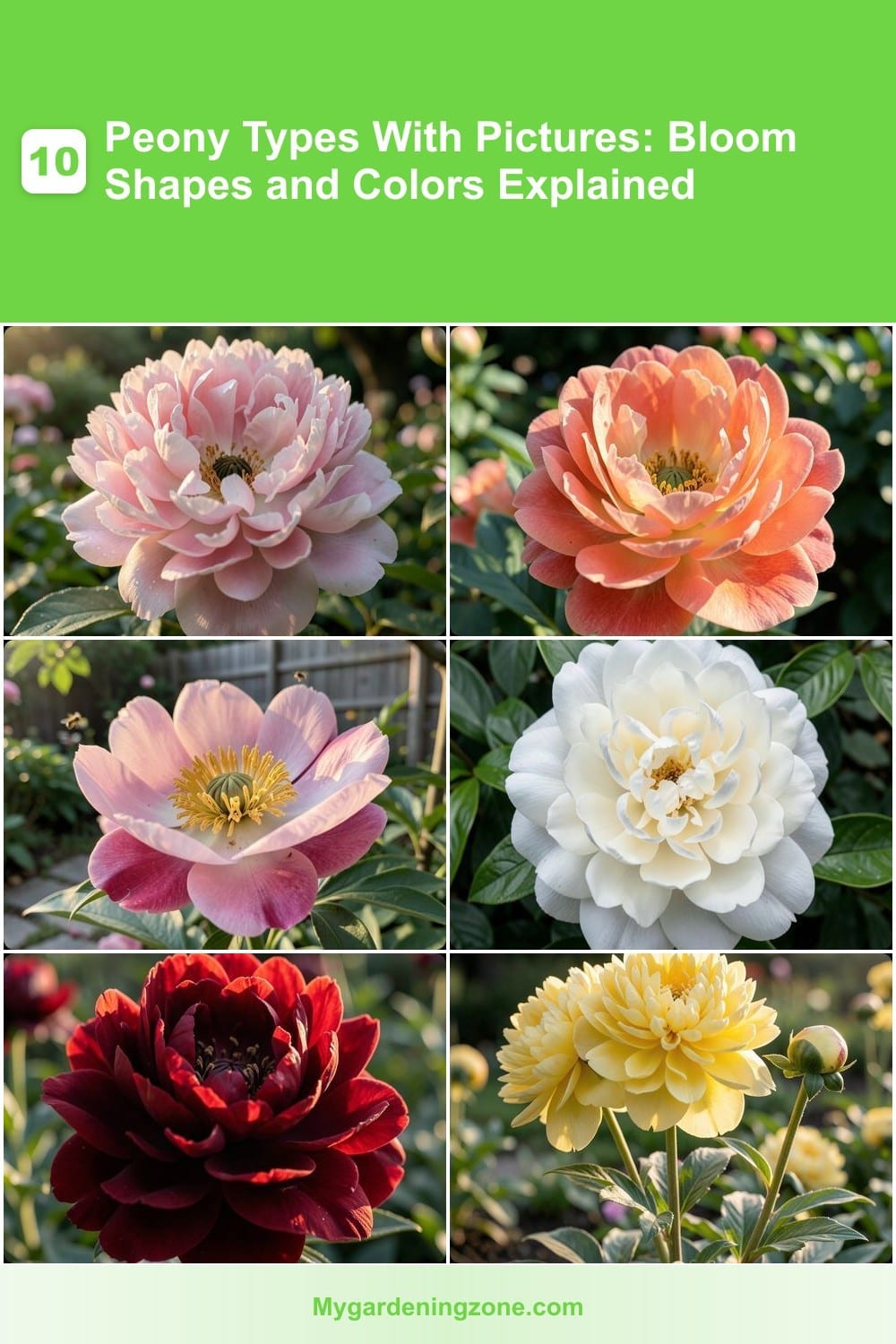 10 Peony Types With Pictures: Bloom Shapes and Colors Explained