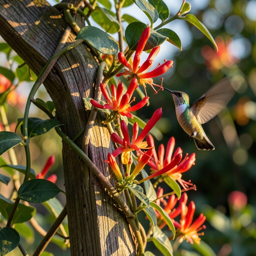 Coral Honeysuckle Lonicera Sempervirens