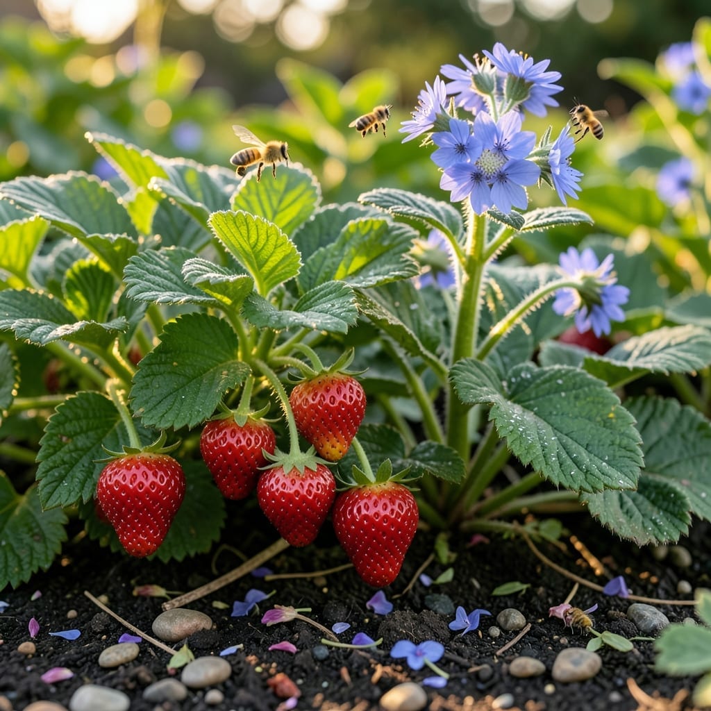 Strawberries and Borage Companions