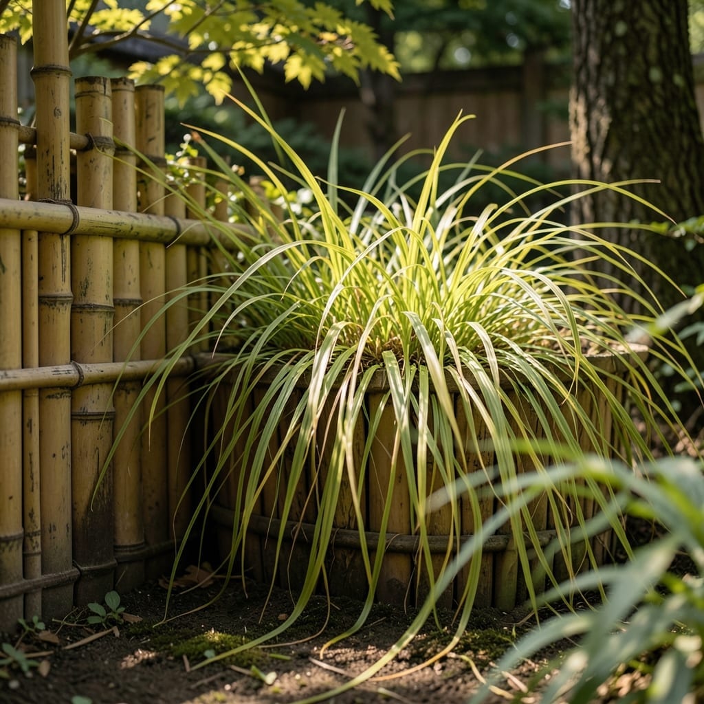 Japanese Forest Grass in Bamboo Boxes
