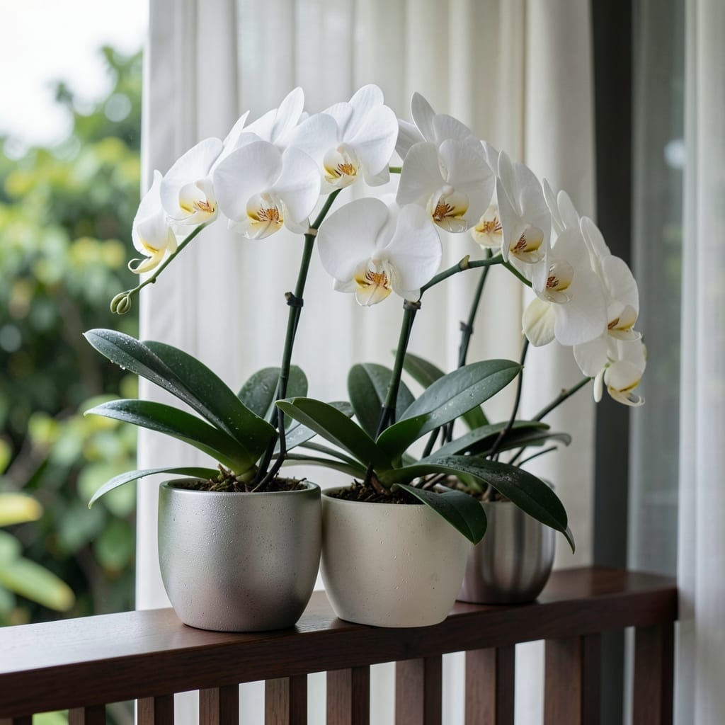 Graceful White Orchids