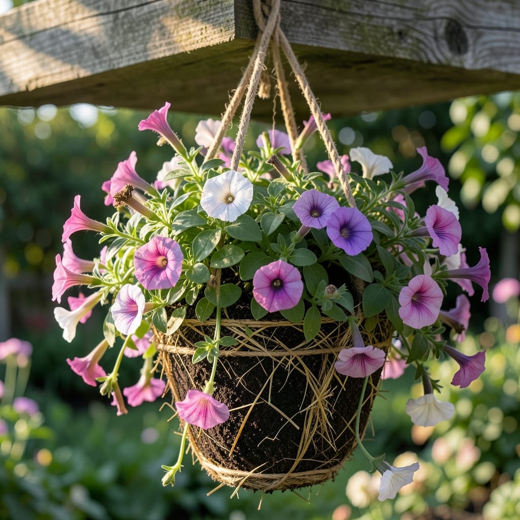How Many Petunias in a Hanging Basket: Perfect Spacing for Full Blooms How Many Petunias in a Hanging Basket: Perfect Spacing for Full Blooms
