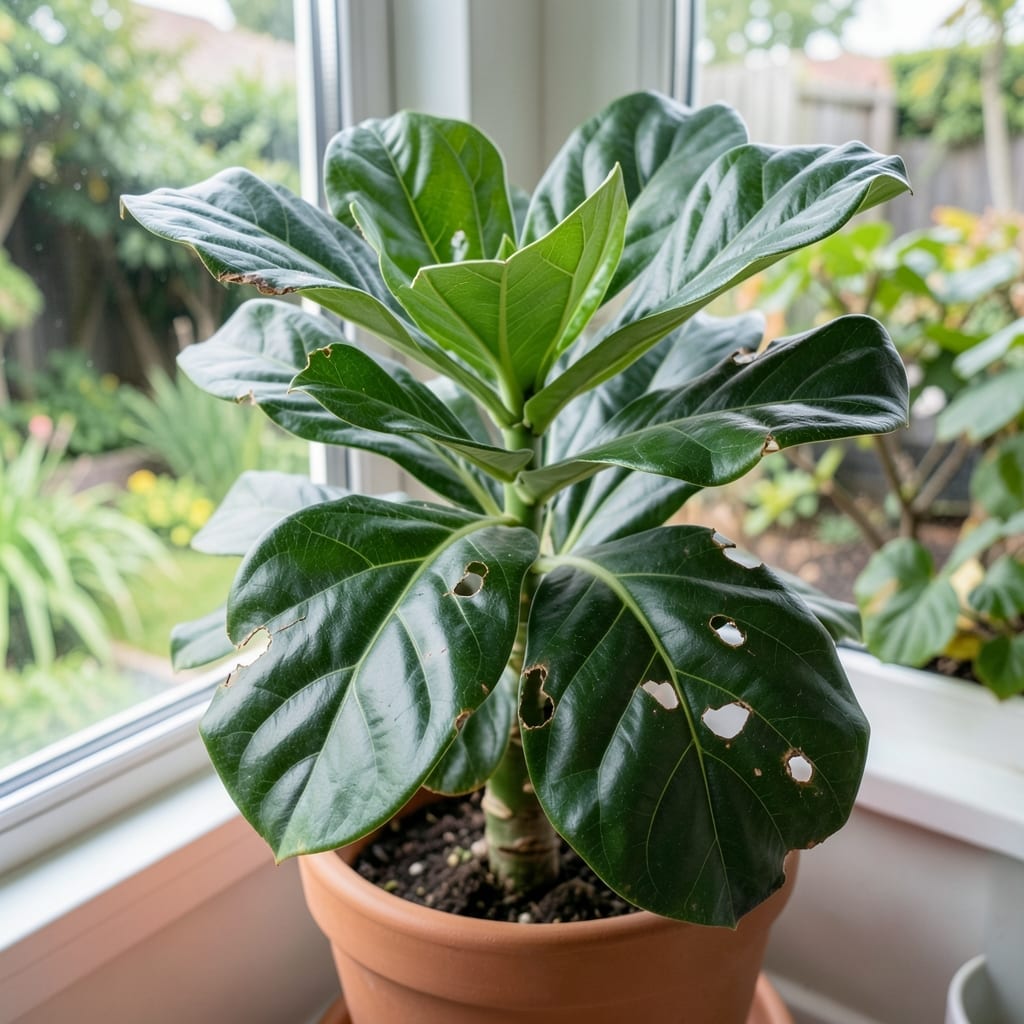 Holes in Fiddle Leaf Fig: Root Rot or Pest Damage Solutions Holes in Fiddle Leaf Fig: Root Rot or Pest Damage Solutions