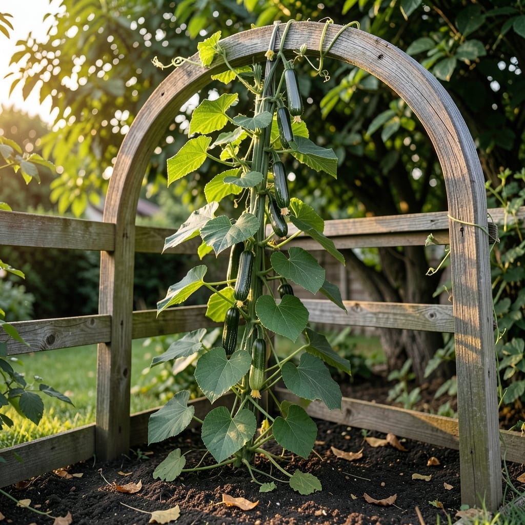 Zucchini on Vertical Supports