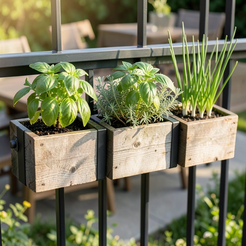 Herb Garden in Window Boxes