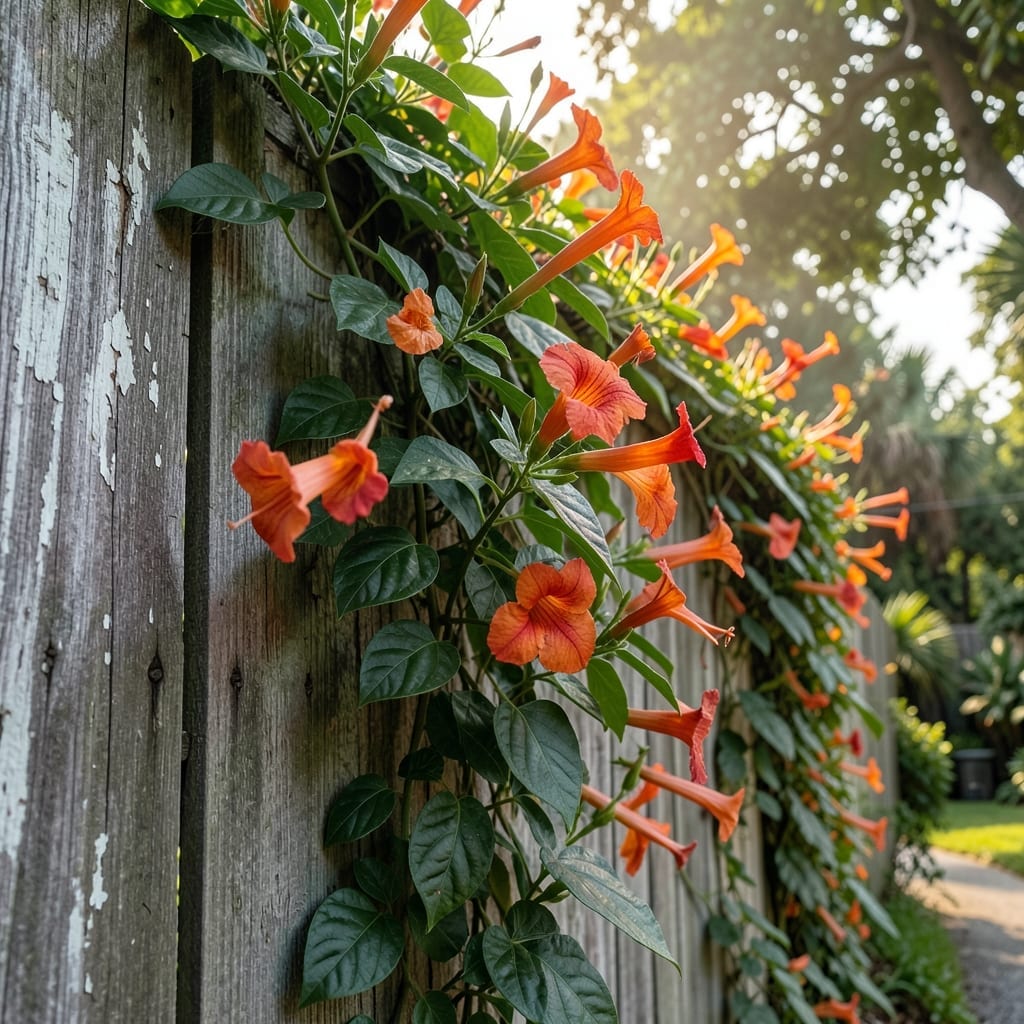 Trumpet Vine for Vertical Appeal