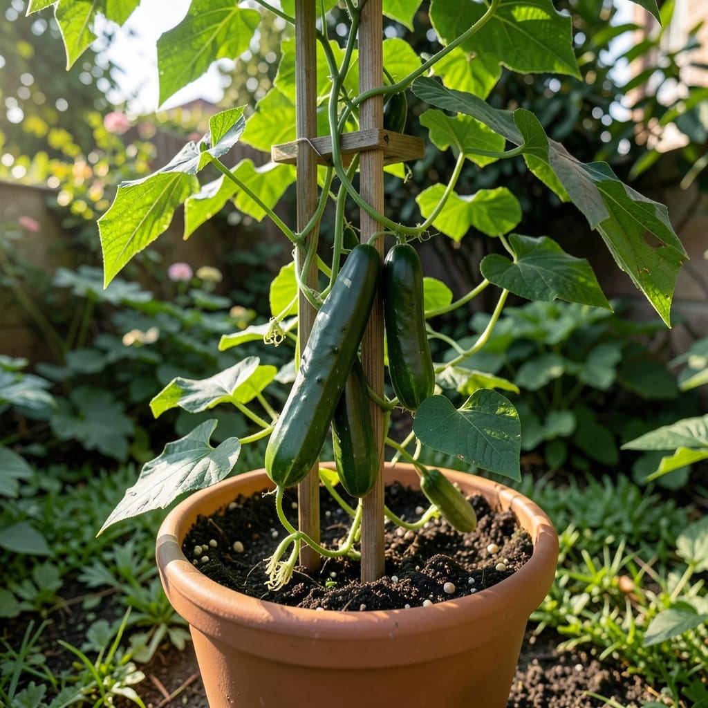 Bush Cucumbers for Containers