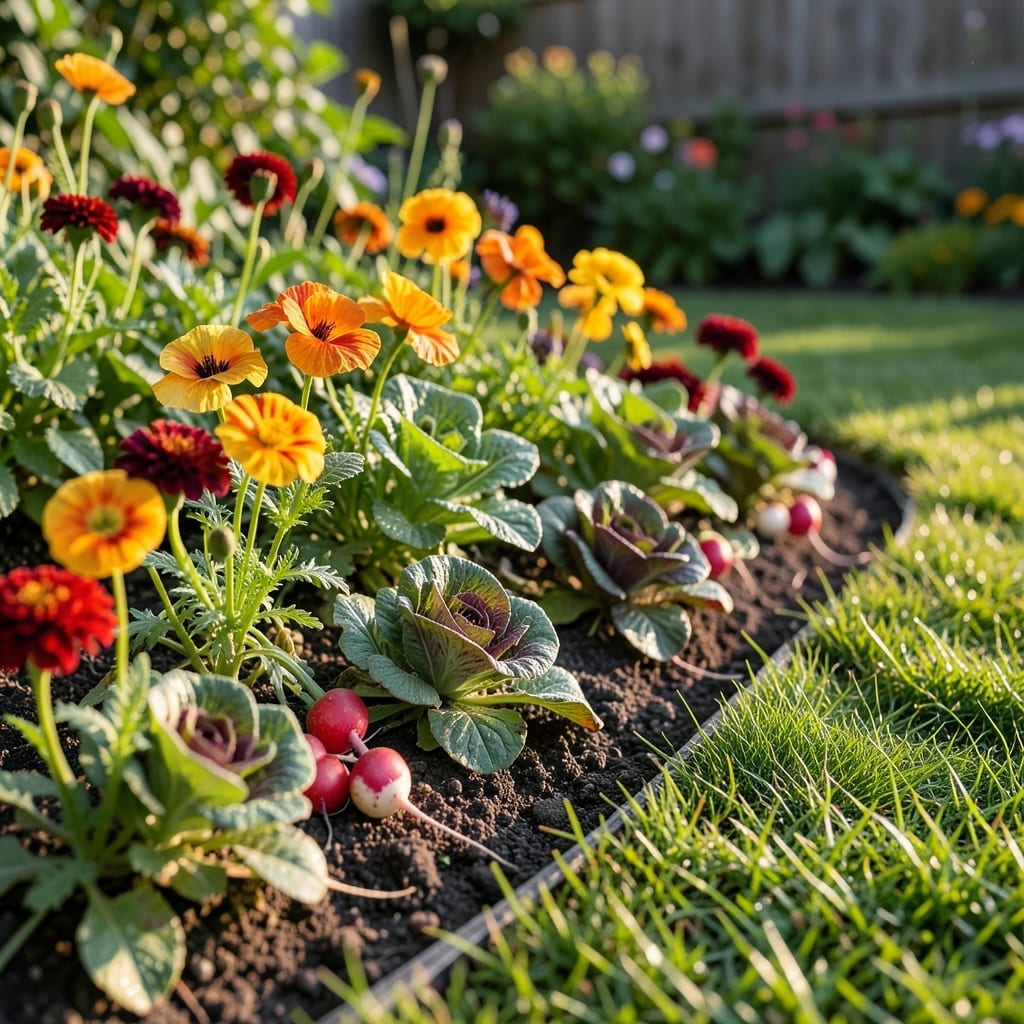 Edible Flower and Vegetable Border