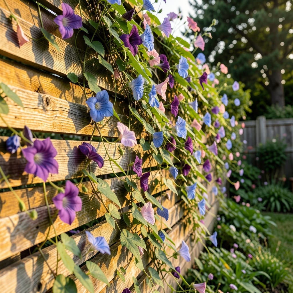 Vertical Garden with Climbing Plants
