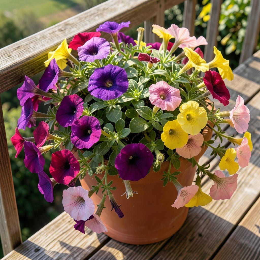Petunias with Cascading Blooms