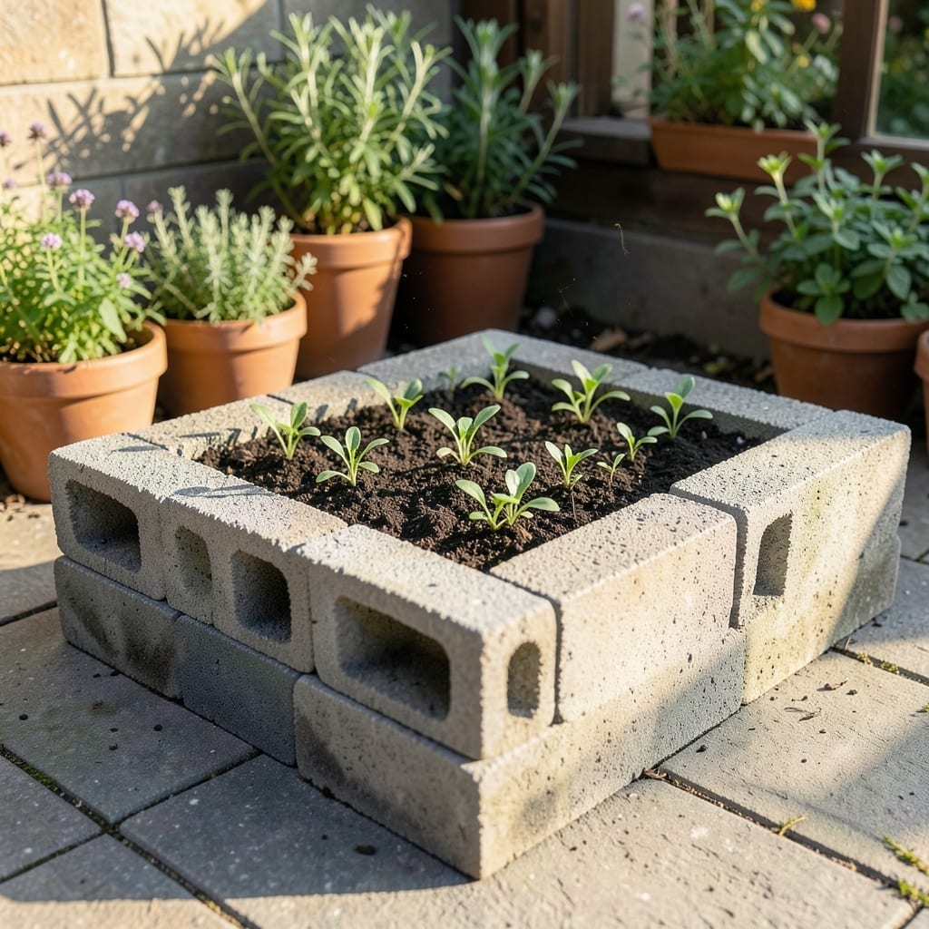 Cinder Block Garden Bed