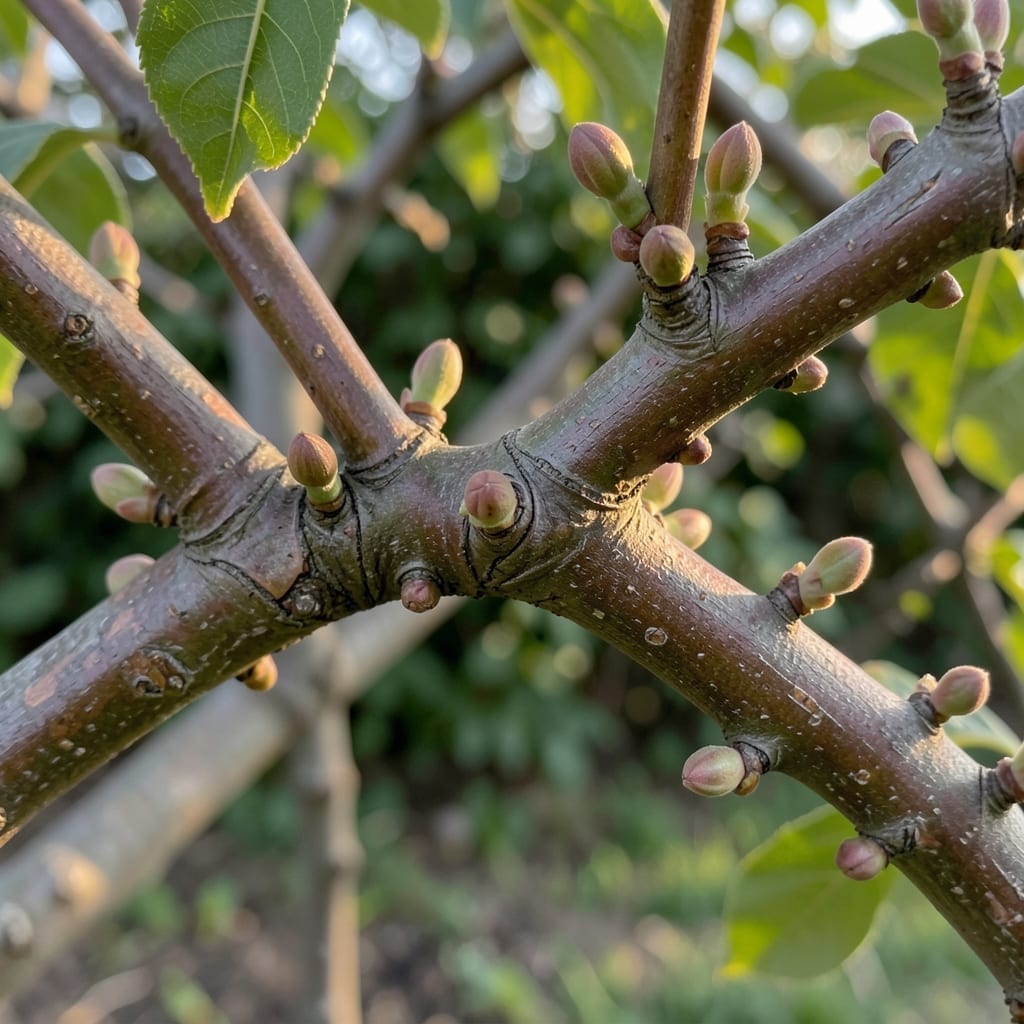 Lateral Fruit Buds Along Stems