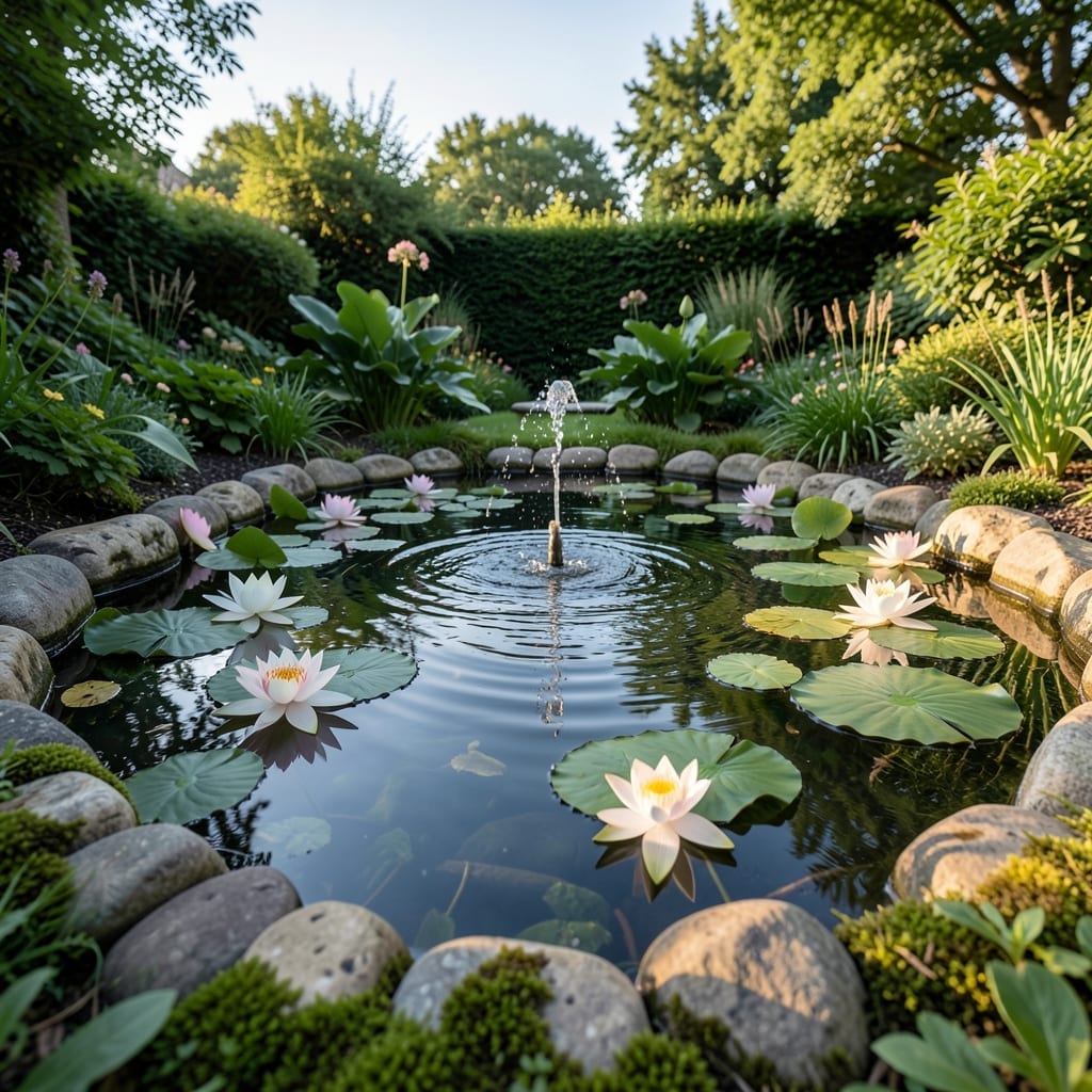 Water Feature with Lilies