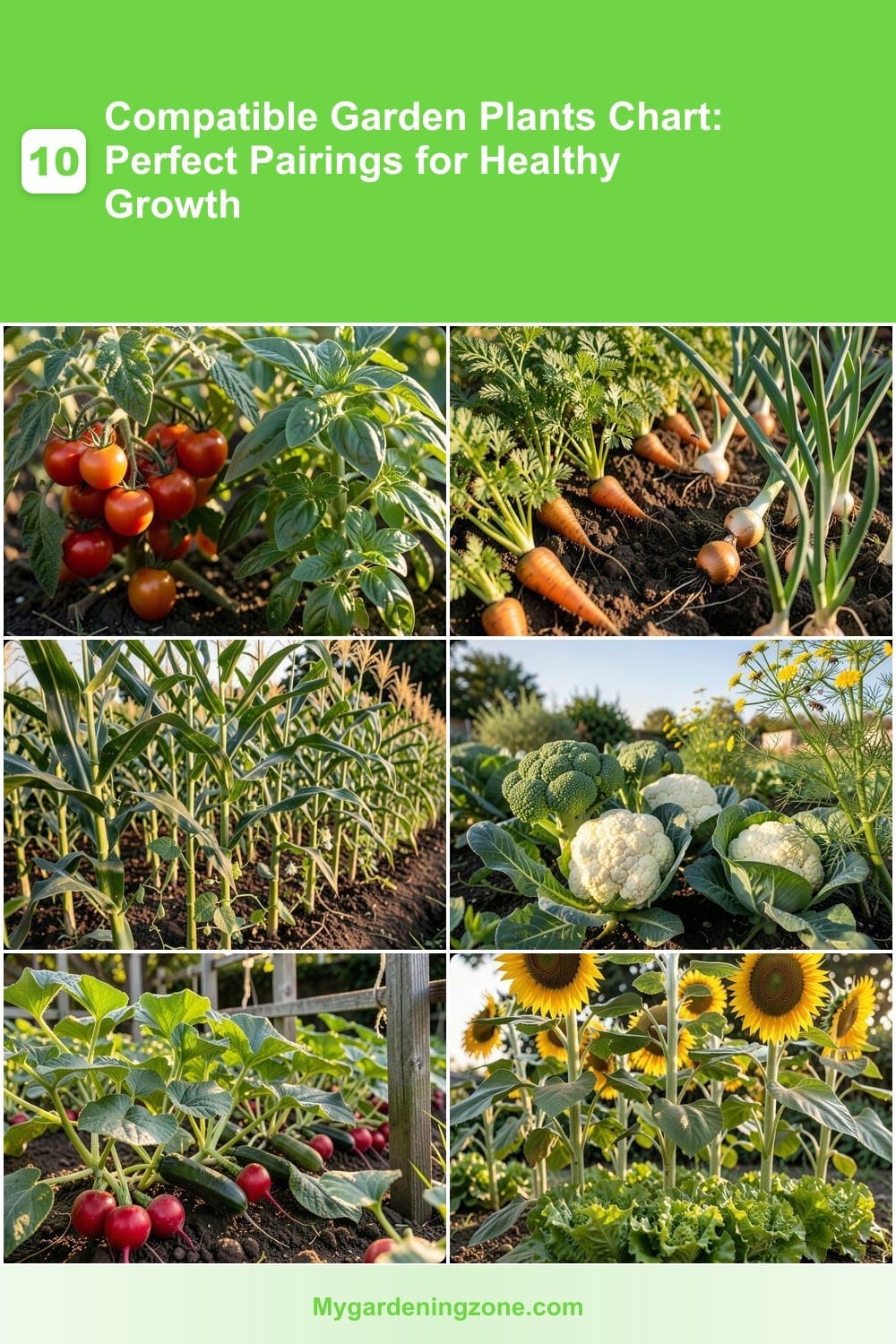 10 Compatible Garden Plants Chart: Perfect Pairings for Healthy Growth