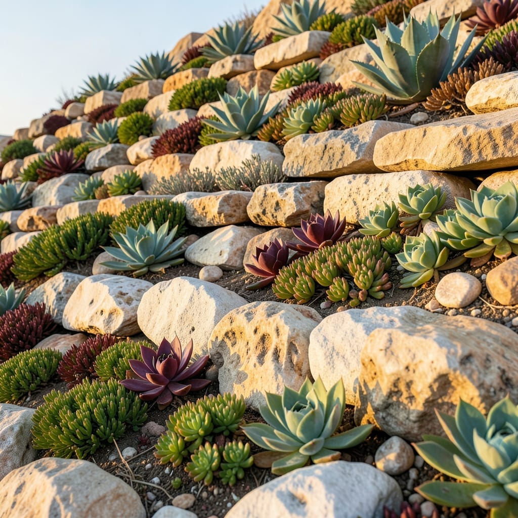Rock Garden with Succulents
