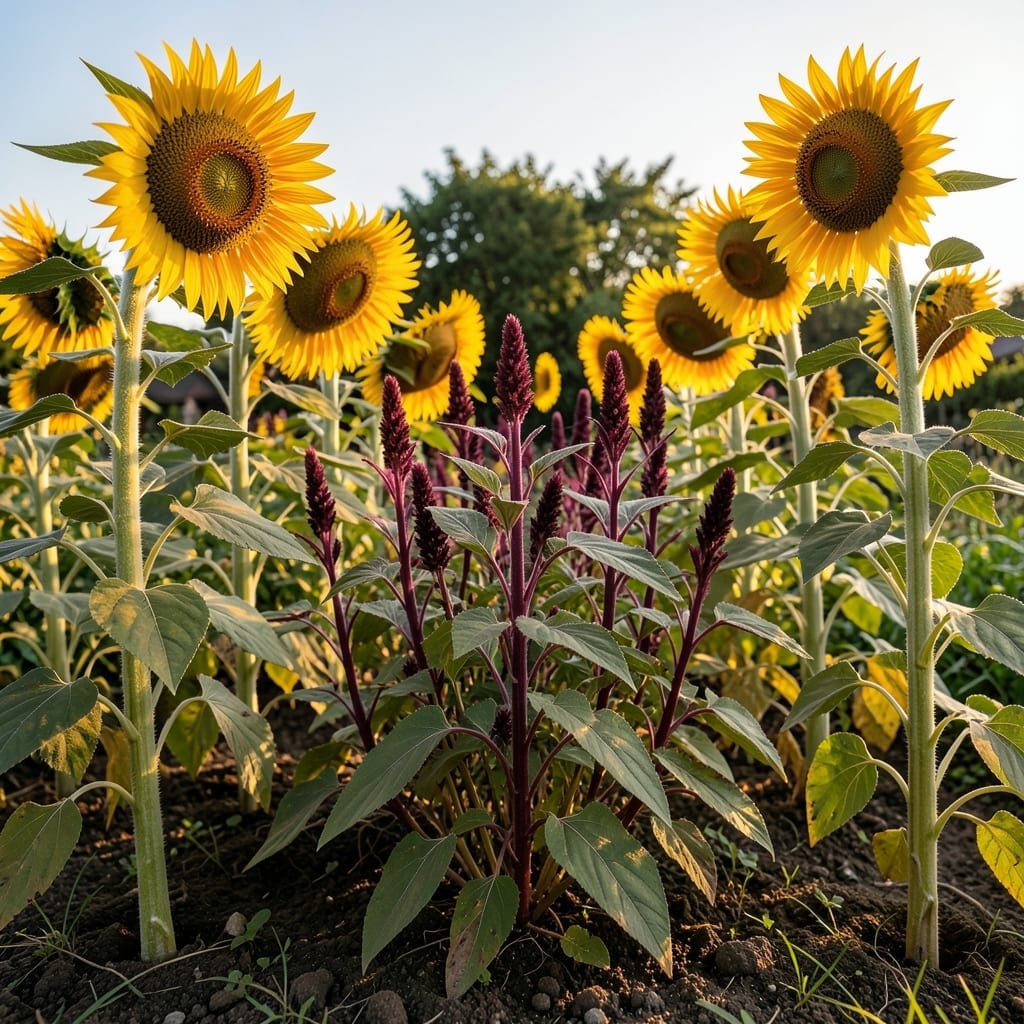 Sunflowers for Wind Protection