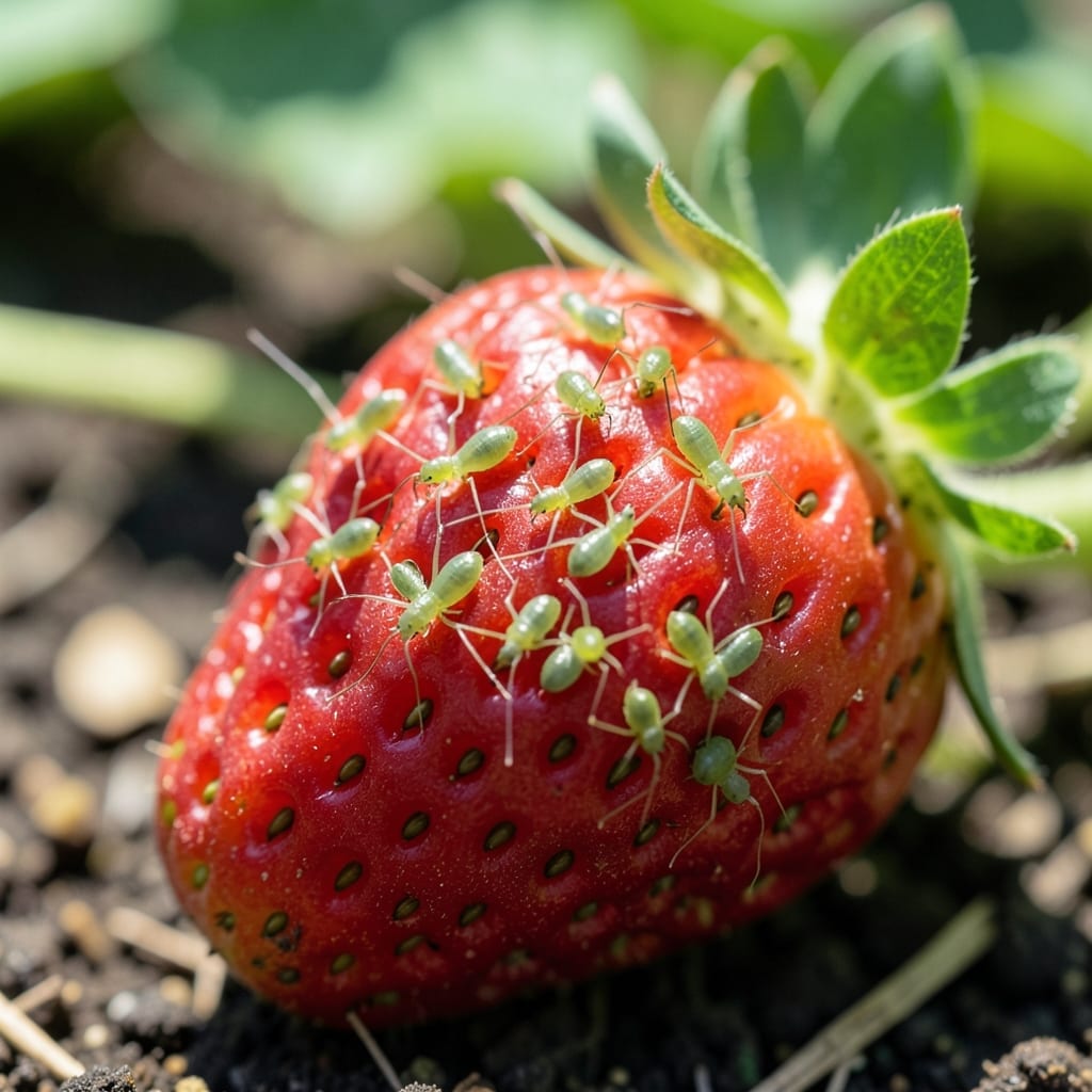 Aphids on Strawberries: Spot and Remove Before Harvest