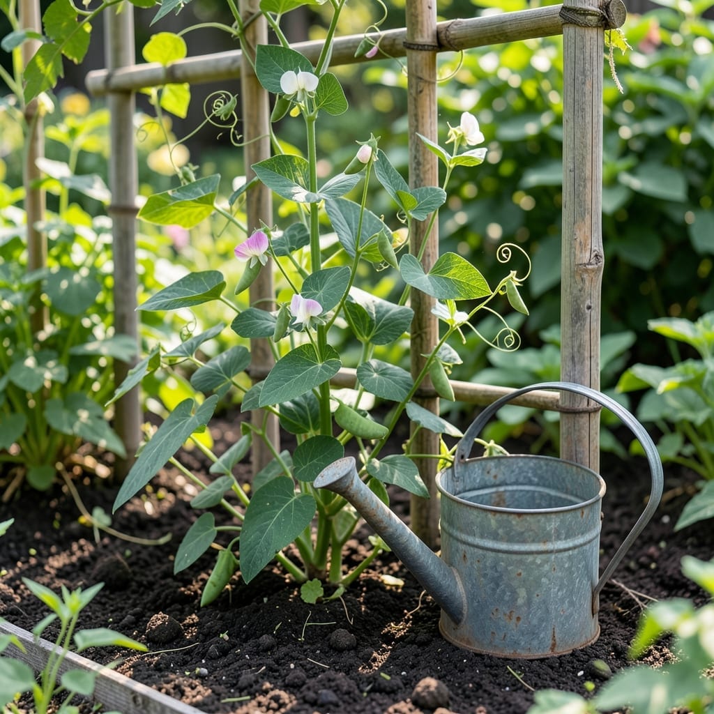 How to Water Peas: Optimal Schedule for Healthy Growth