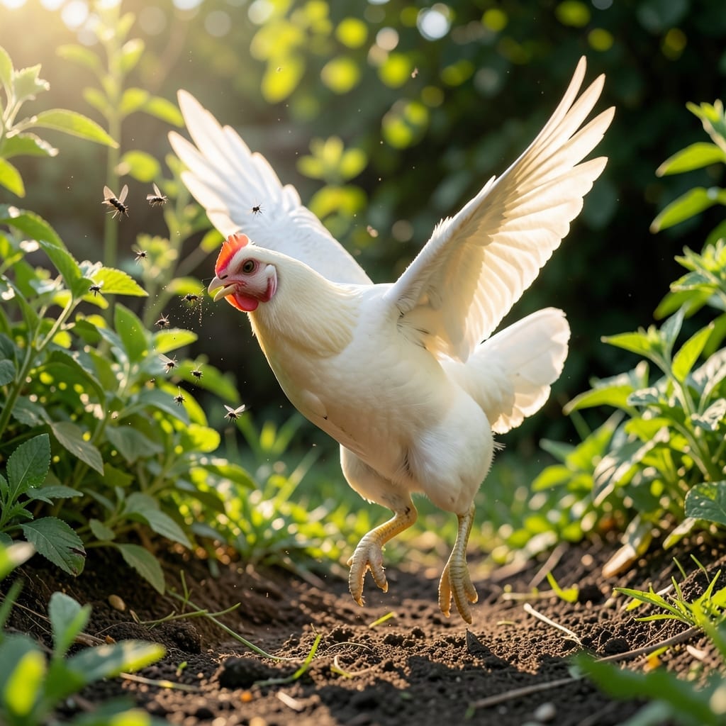 Leghorn Chickens for Insect Devastation
