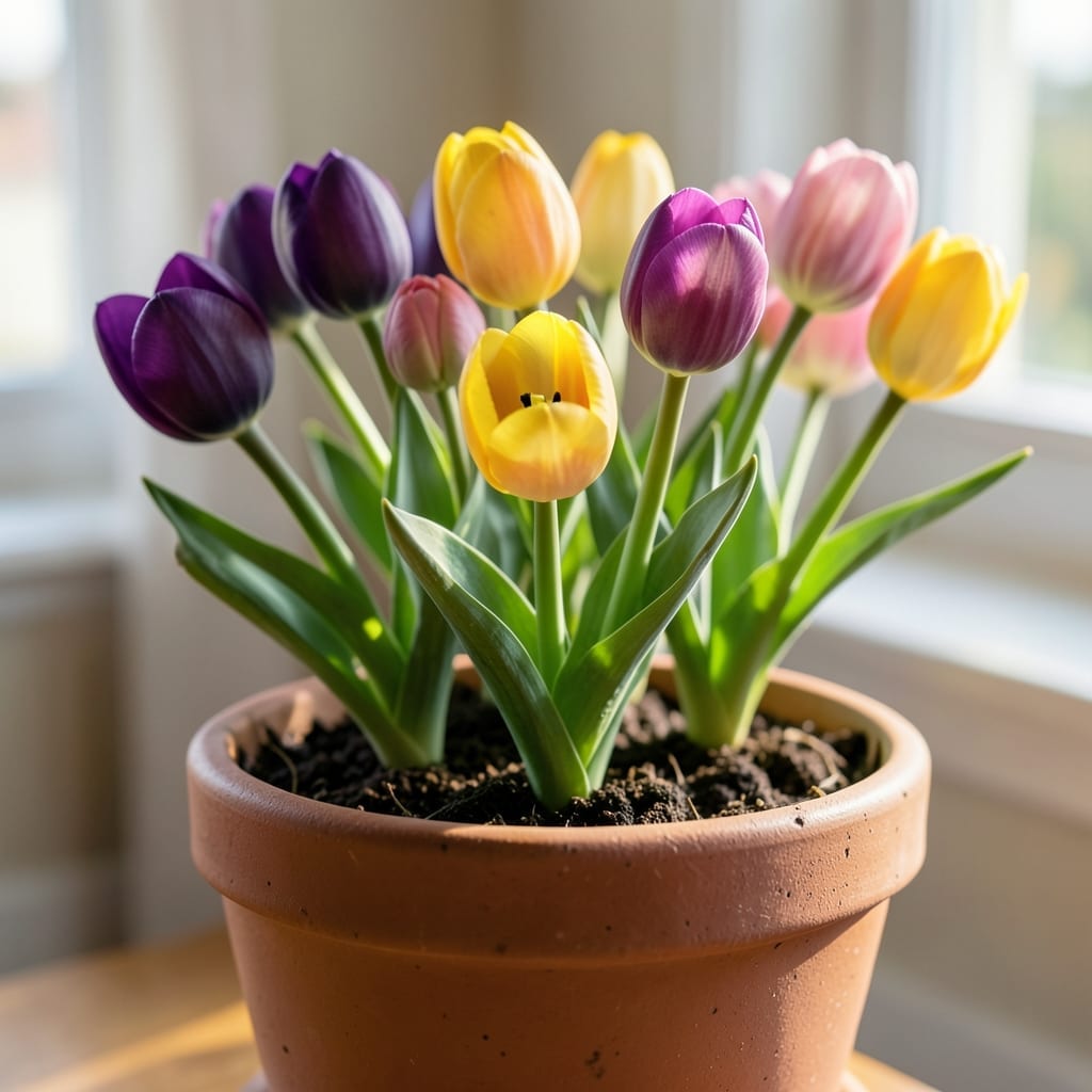 Tulips in Forced Container Gardens