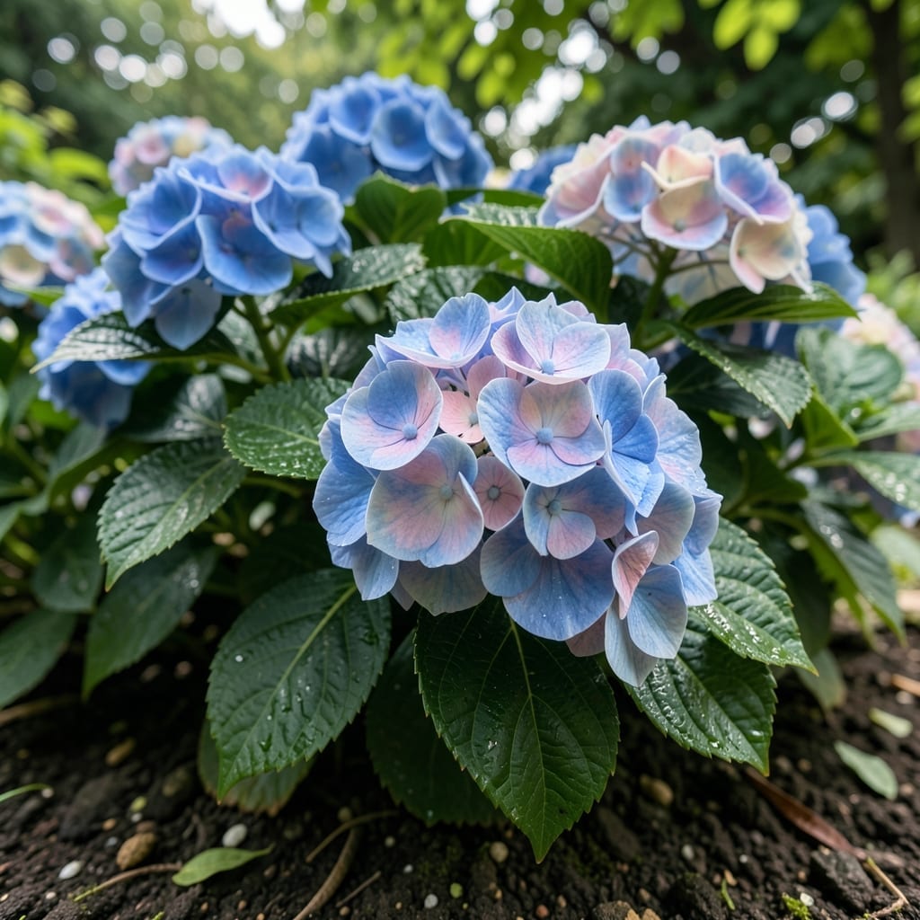 Hydrangeas with Season-Changing Colors