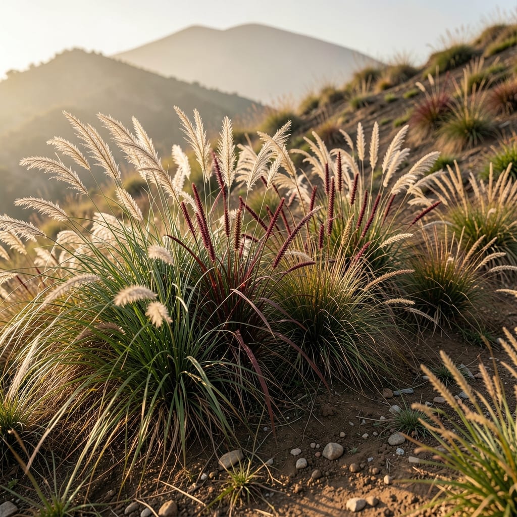 Ornamental Grass Slope Planting